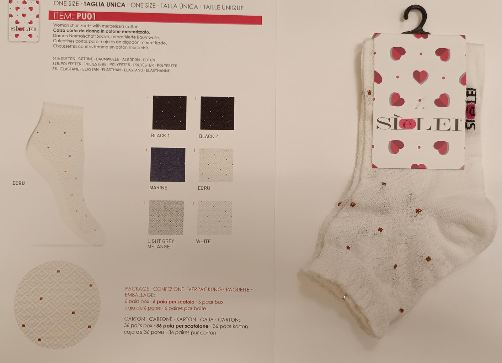 PU01 WOMEN'S SHORT SOCKS Tellini S.r.l. Wholesale Clothing
